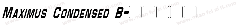 Maximus Condensed B字体转换